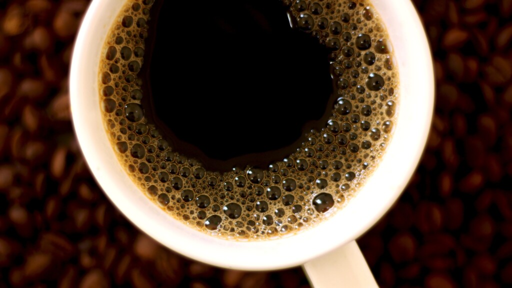 hot black coffee after preparation 