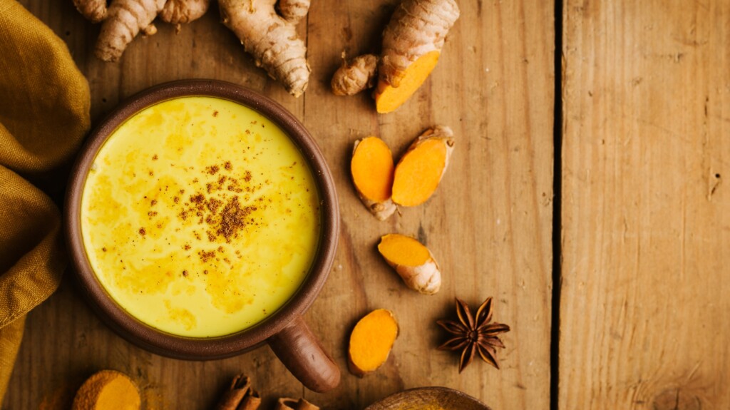 Turmeric Milk in Cup.