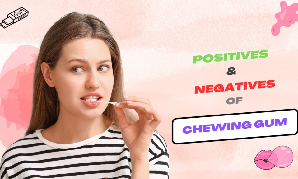 Girl chewing gum.