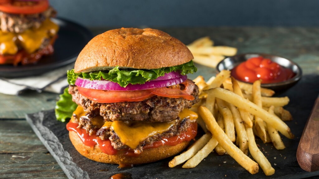 Fries And Burger.