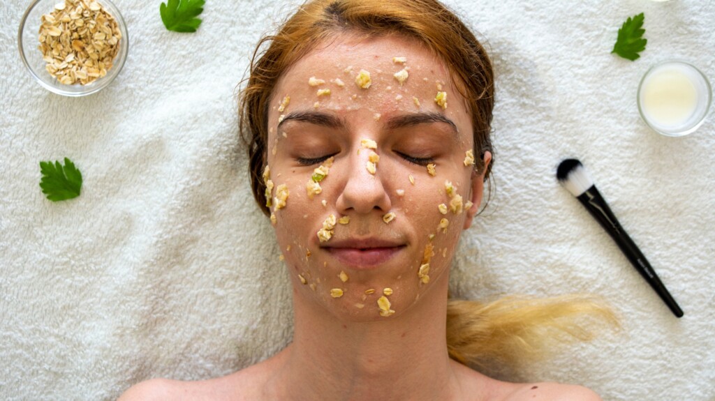 oatmeal face pack.