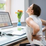 women suffering back pain