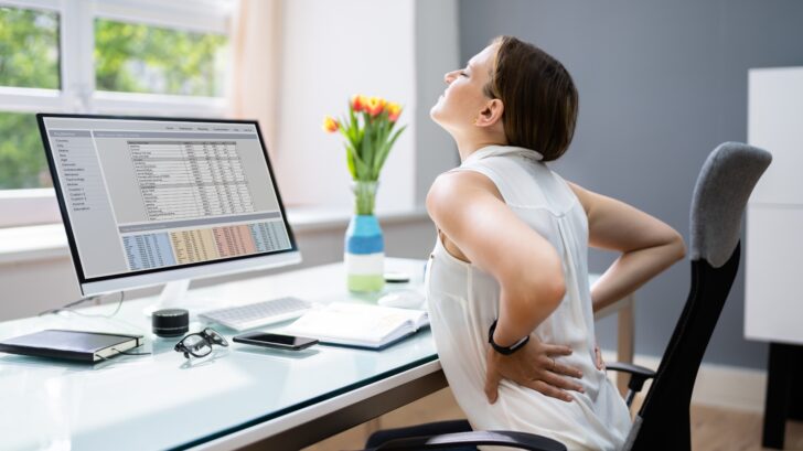 women suffering back pain