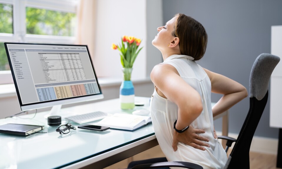 women suffering back pain