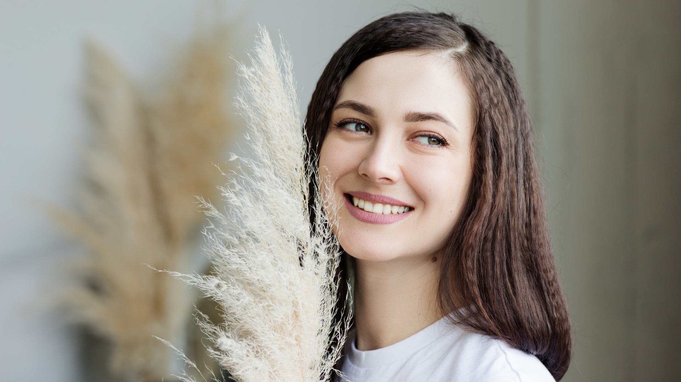 Women smiling.